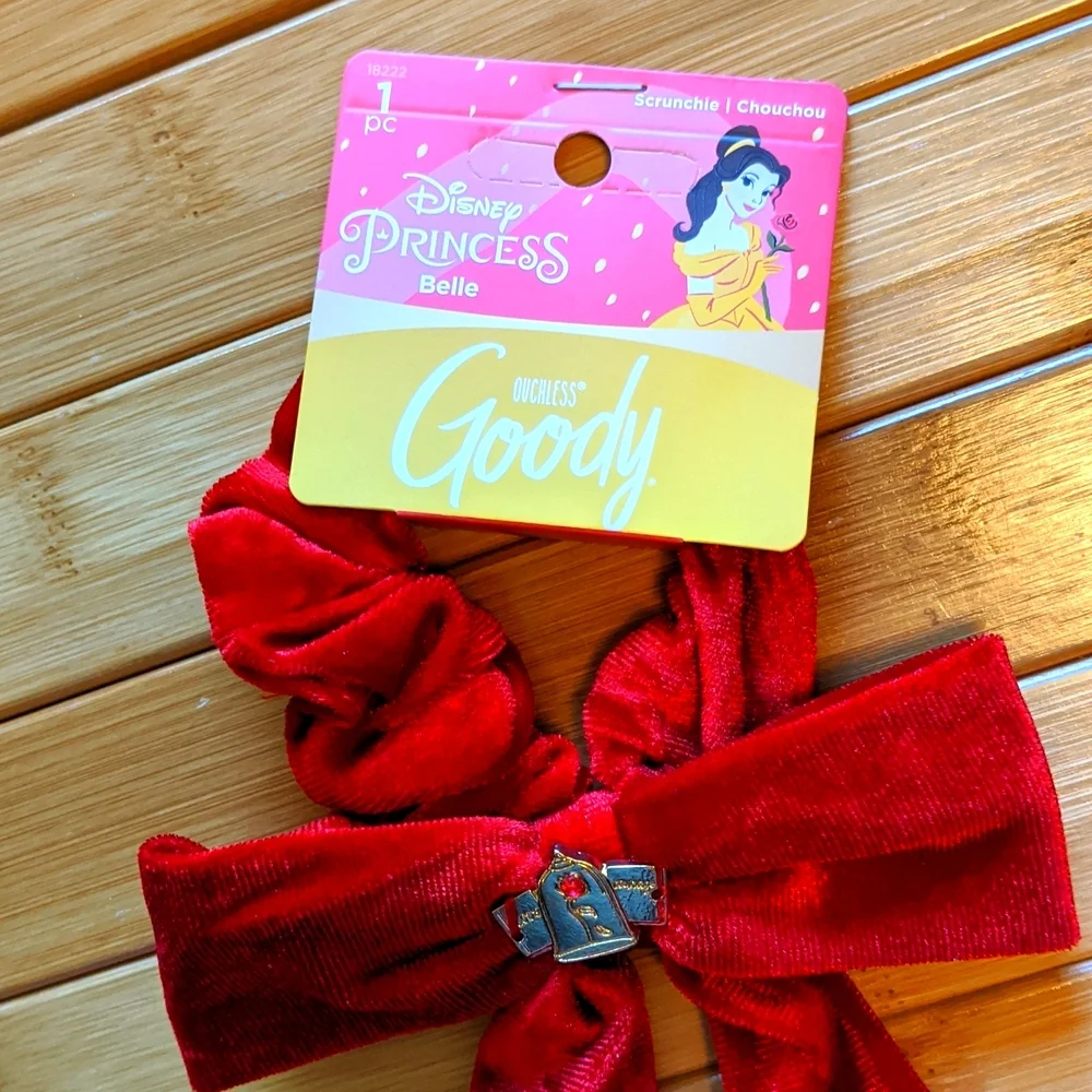 Red Bow Disney Princess Belle Beauty & The Beast Hair Scrunchie Girls Dress Up